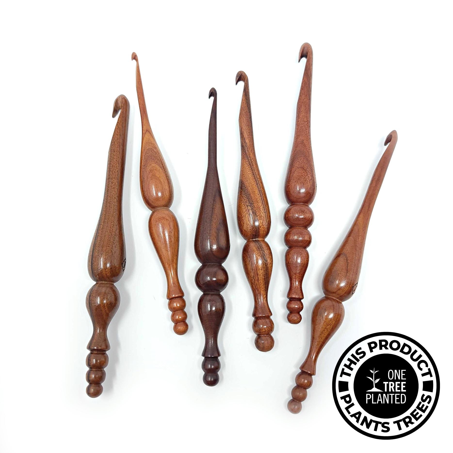 Alpha Series Rosewood Handmade Wood Crochet Hook Alpha Hook FurlsCrochet